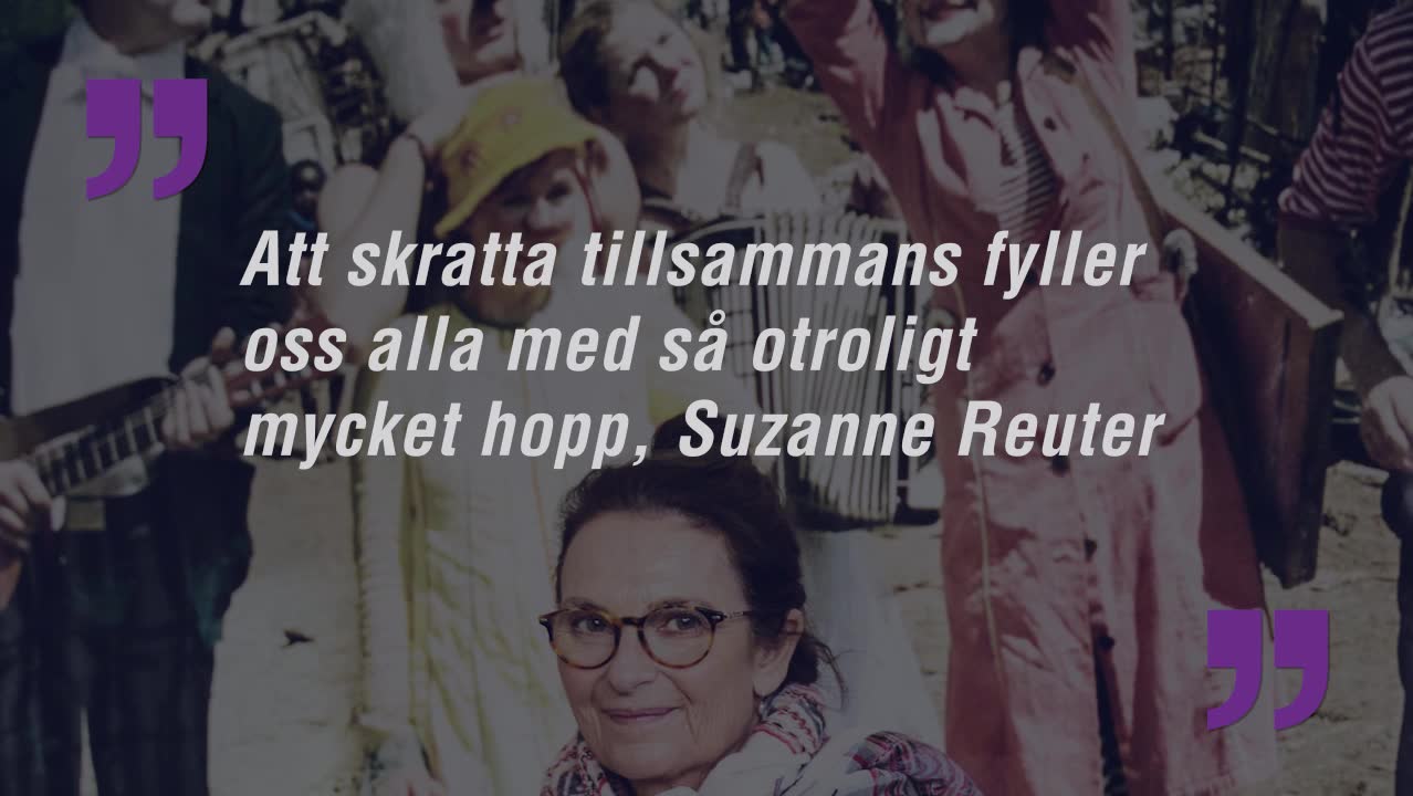 Suzanne Reuter vill göra asylsökande glada