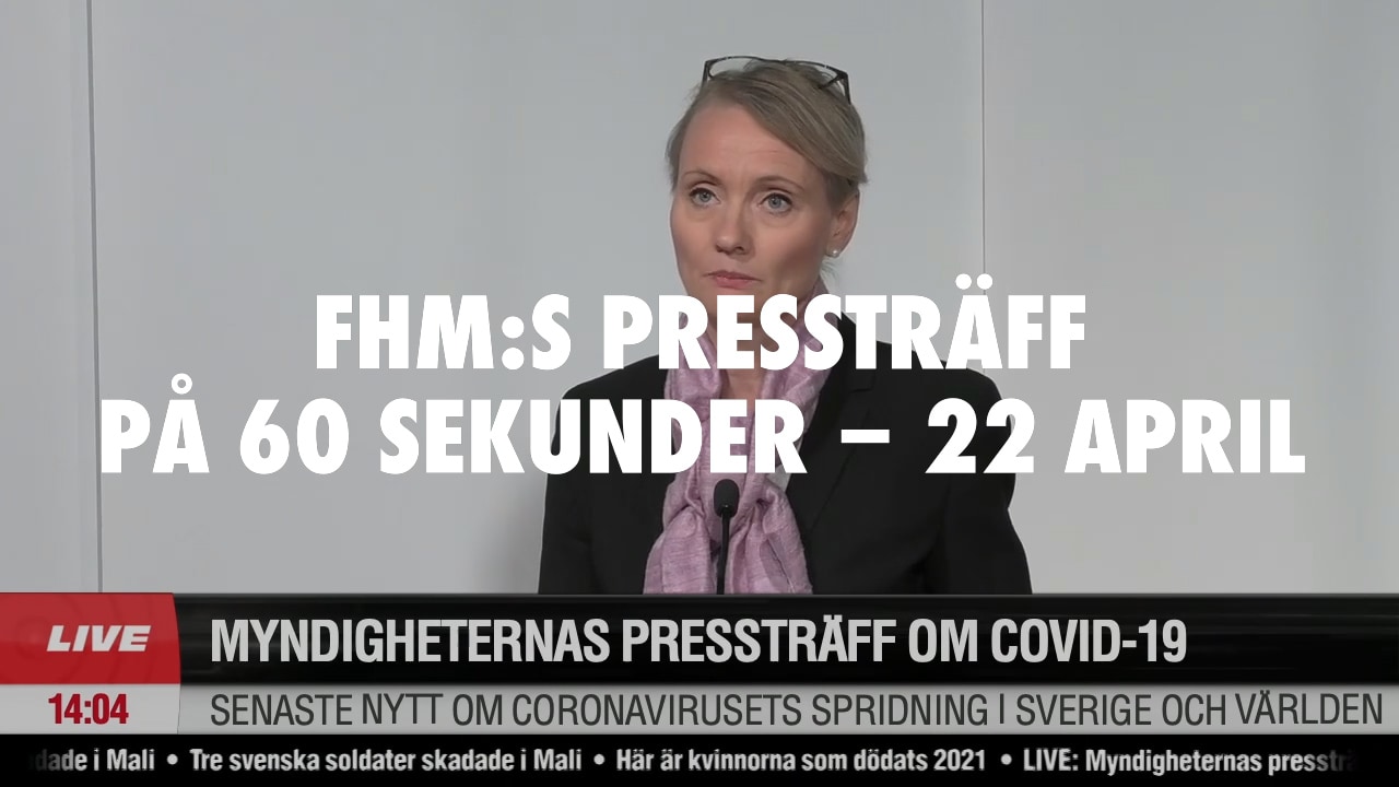 FHM:s pressträff på 60 sekunder - 22 april