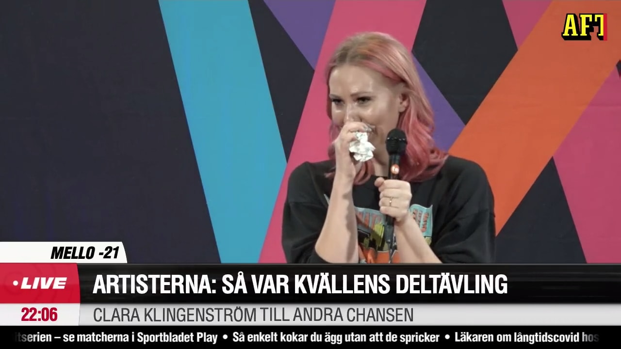 Clara Klingenström i tårar efter deltävlingen: "Varit elak mot mig själv"