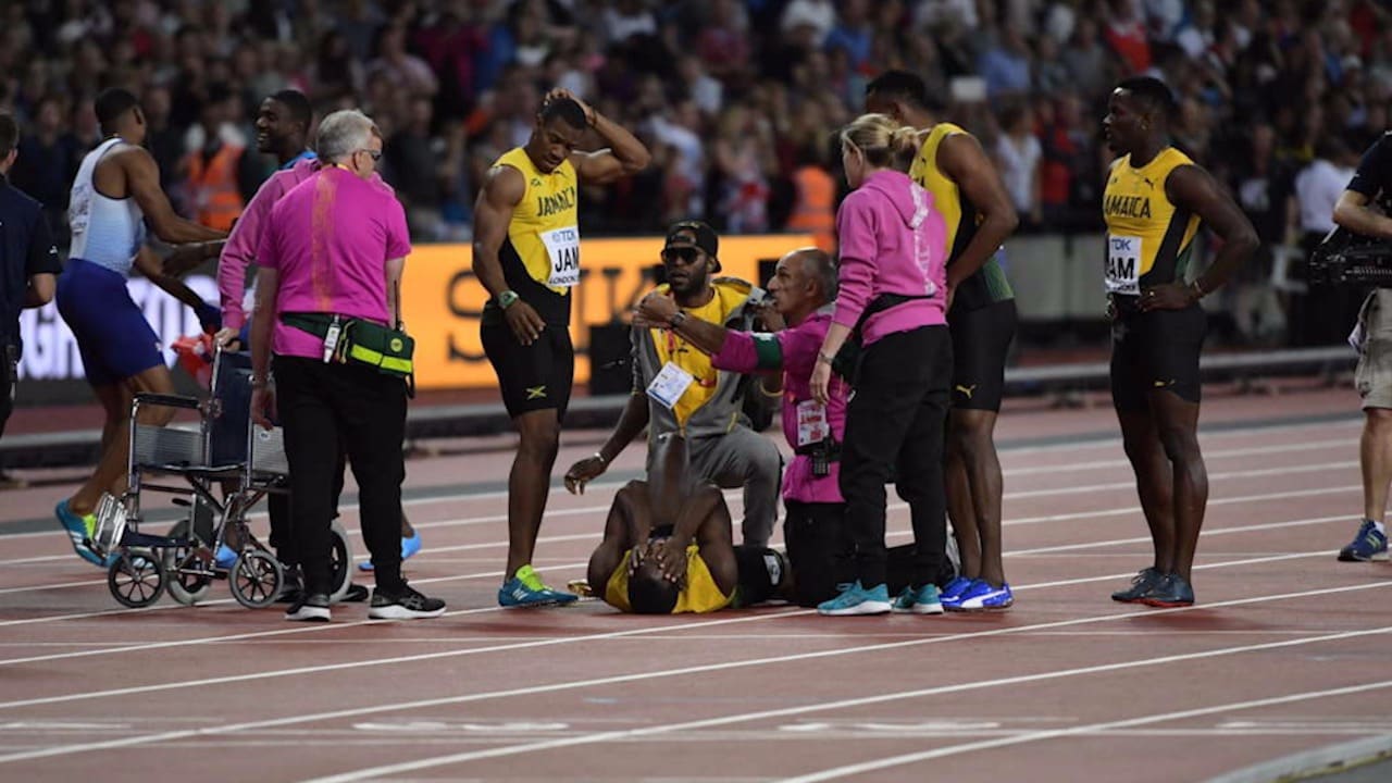 Bolt skadad i sitt sista lopp