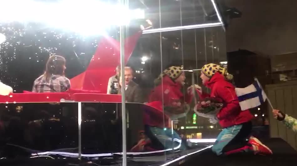 Här dyker Kallas "stalker" upp i Lahtis