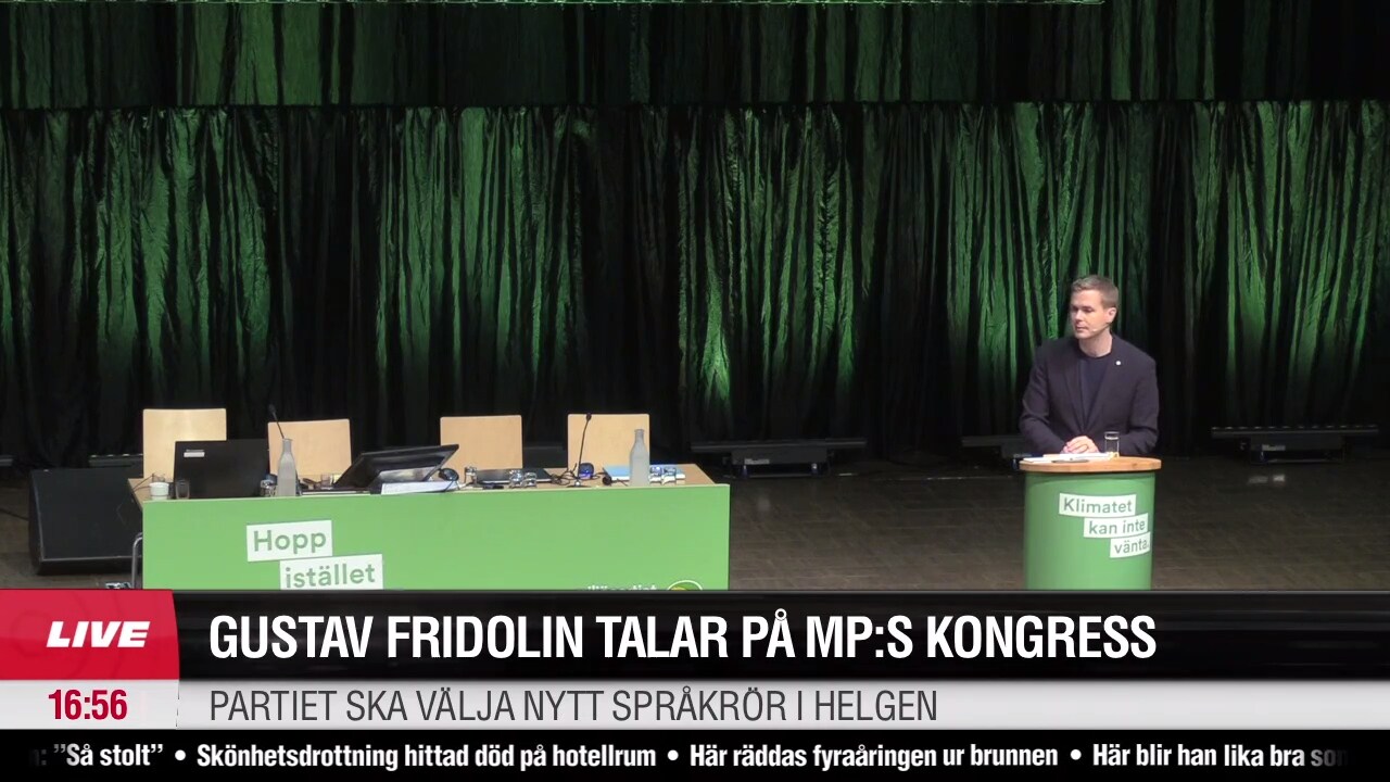 Gustav Fridolins känslosamma avsked – slutar som språkrör