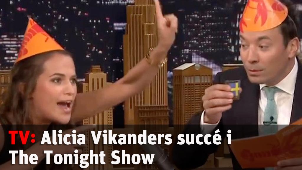 Alicia Vikanders succé i The Tonight Show