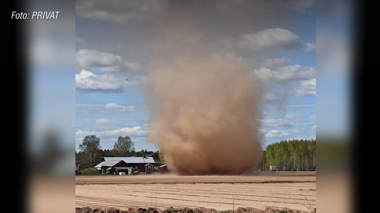 Mäktiga väderfenomenet överraskar familjens frukost