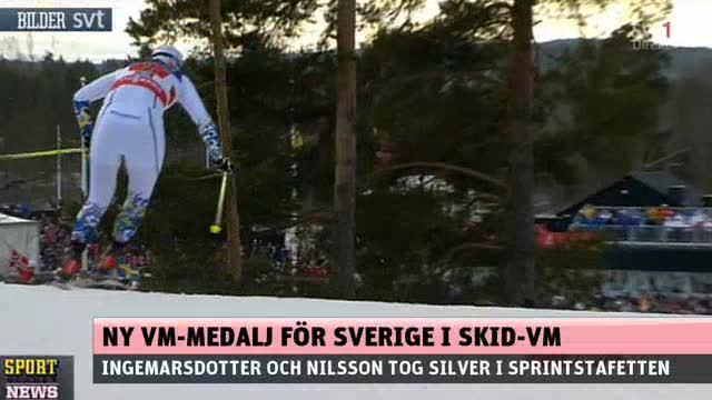 Silver till Sverige i damernas sprint