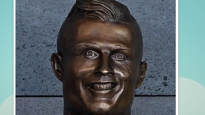 Ronaldos nya staty blir viral