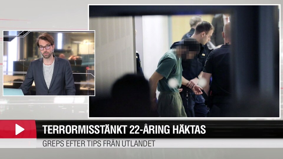 Terrormisstänkt 22-åring häktas