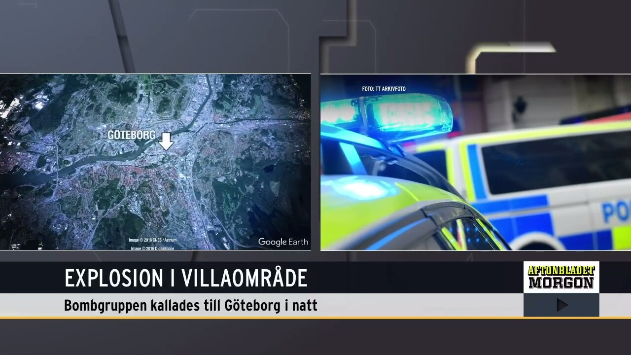 Explosion i villaområde