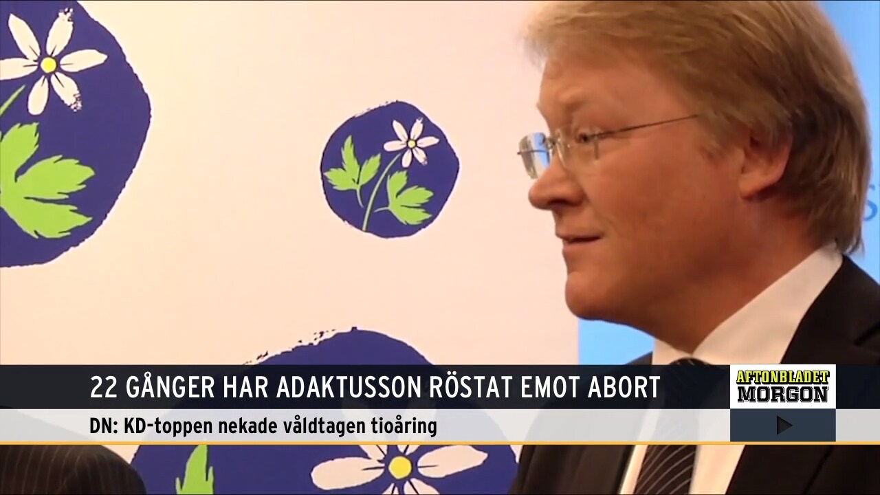 22 gånger har Adaktusson röstat emot abort