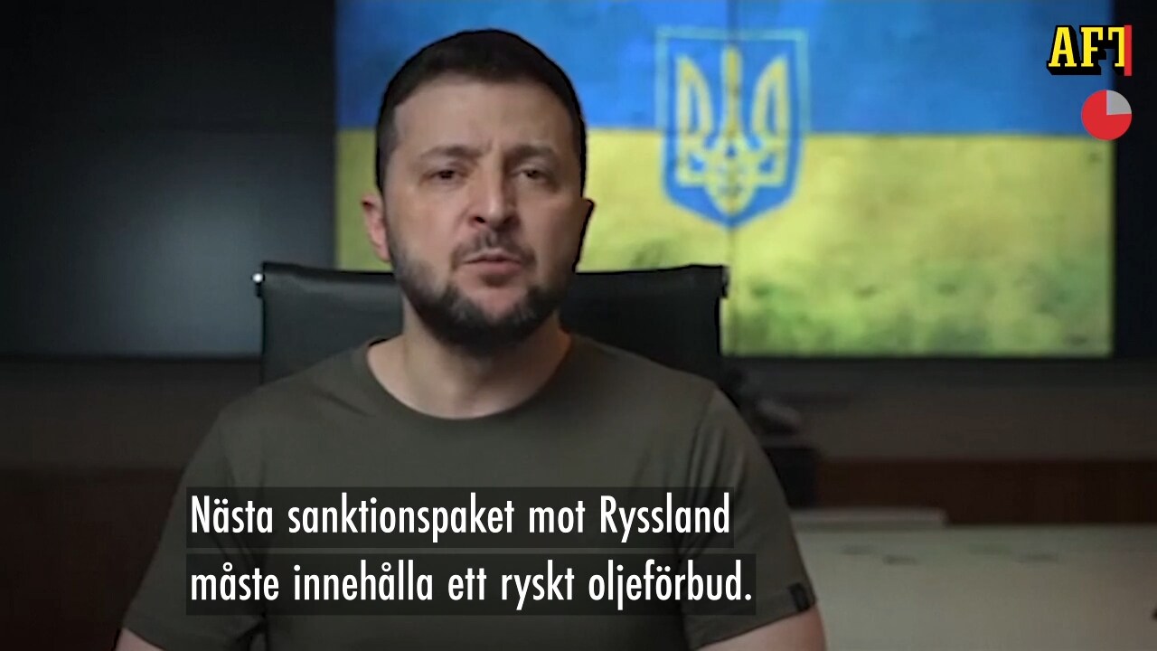 Zelenskyj: "Ett måste med sanktioner mot rysk olja"