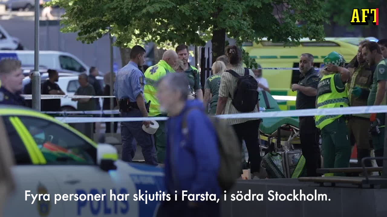 Fyra personer skjutna Stockholm – stor insats på plats