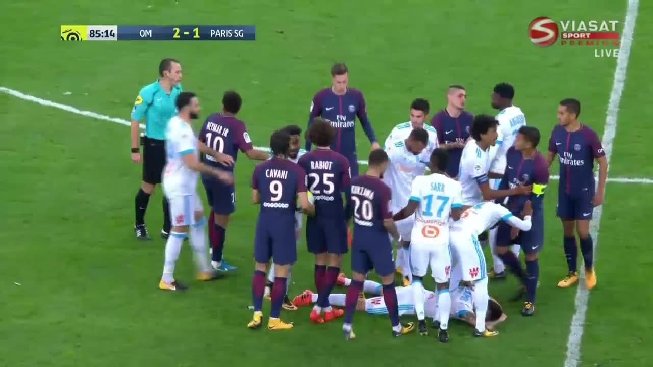 Neymar utvisad – PSG kvitterar på övertid