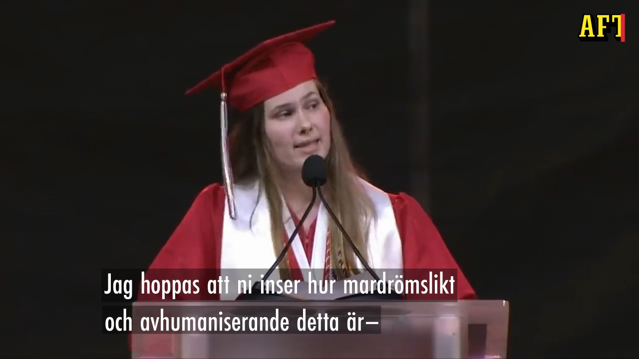 Kastade examenstalet – pratade om abortlagen istället