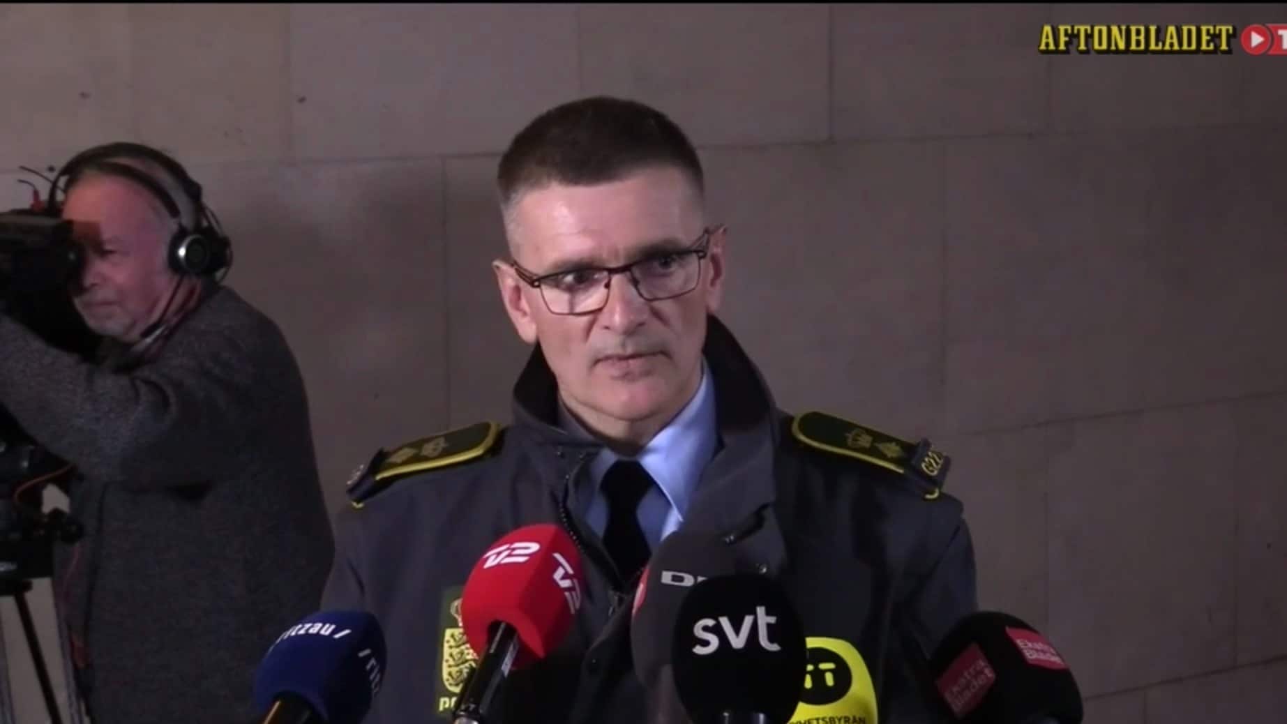 Polisens pressträff om biljakten i Danmark efter misstänkta kidnappningen