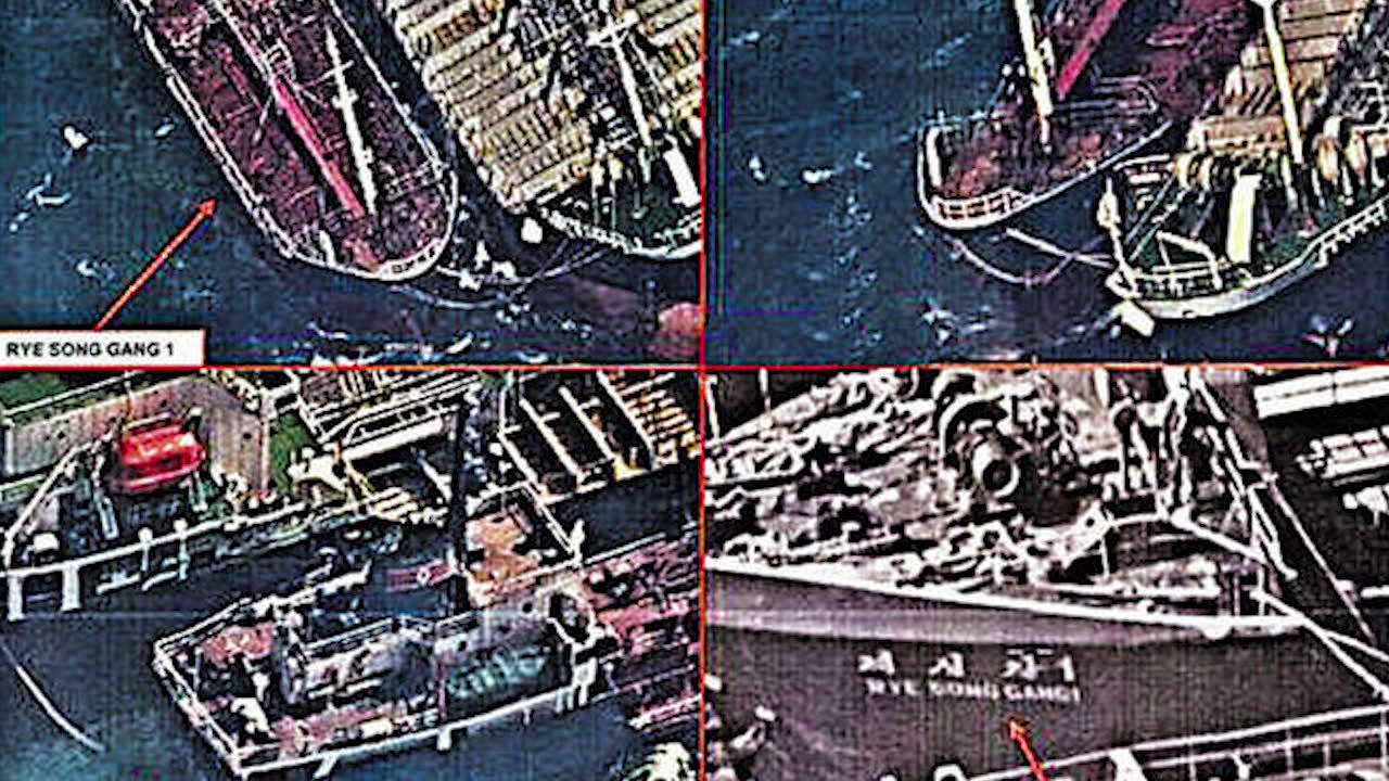 Här fångas Kinas oljefusk med Nordkorea på bild