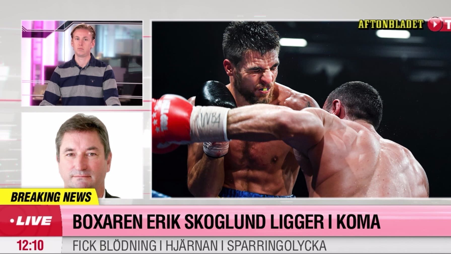 Boxaren Erik Skoglund ligger i koma