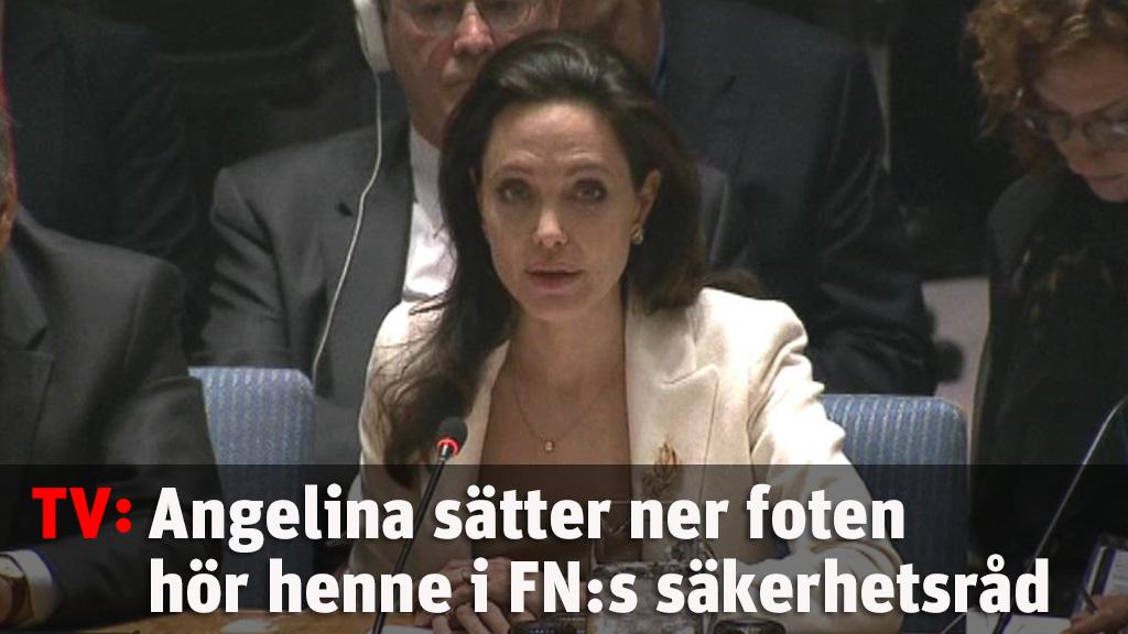 Jolie kritiserar FN:s säkerhetsråd