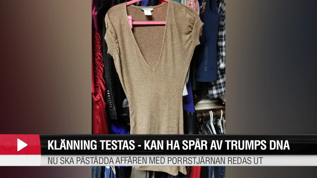 Klänning testas - kan ha spår av Trumps dna