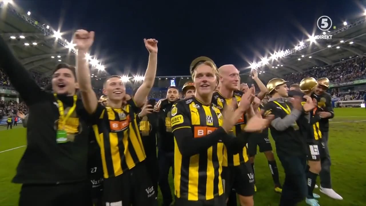 Glädjescener när Häcken vinner allsvenskan – se guldjublet här!