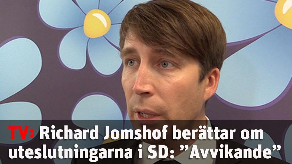 Richard Jomshof berättar om  uteslutningarna i SD: ”Avvikande”