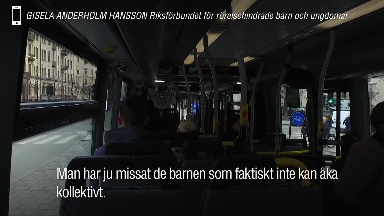 Alla barn får åka gratis – utom de med funktionsnedsättning