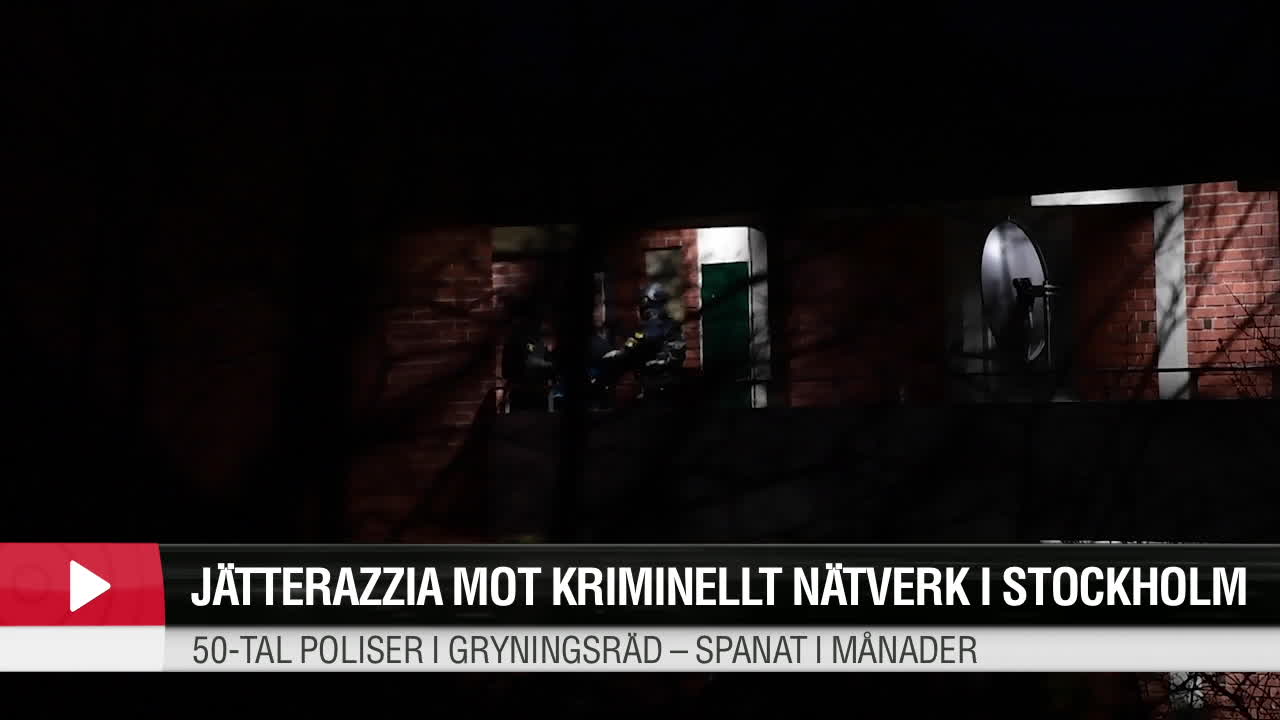 Jätterazzia mot kriminellt närverk i Stockholm