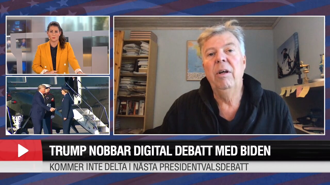 Trump nobbar digital debatt med Biden