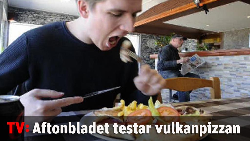 Här testar Aftonbladet nya vulkanpizzan