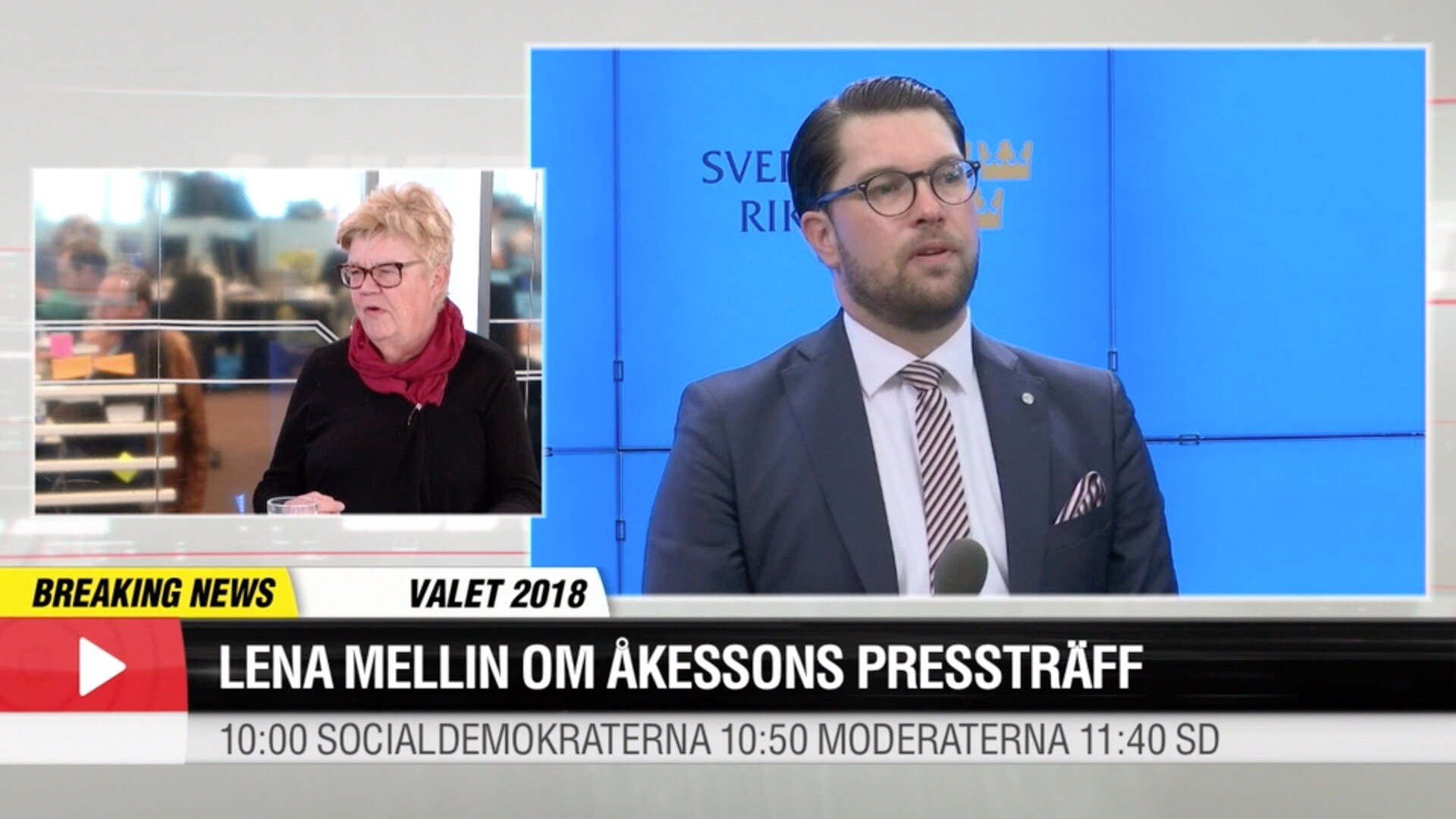 Lena Mellin om Åkessons pressträff