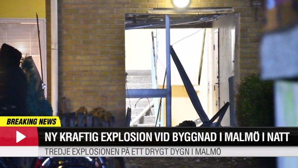 Ny kraftig explosion vid byggnad i Malmö