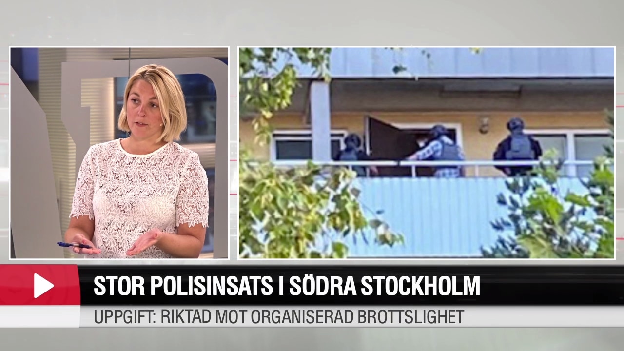 Stor polisinsats i södra Stockholm