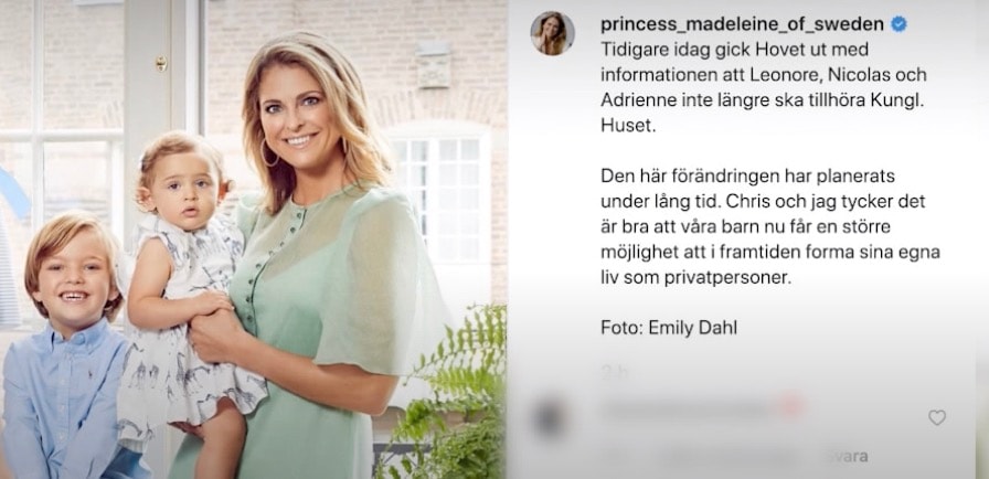 Madeleine och Carl Philip reagerade olika på förändringen