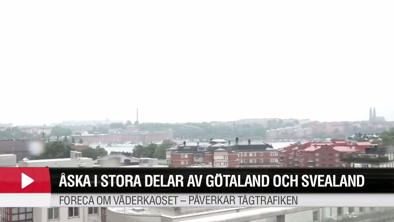 Våldsamt oväder över mellersta Sverige – Aftonbladet är på plats i blixtkaoset