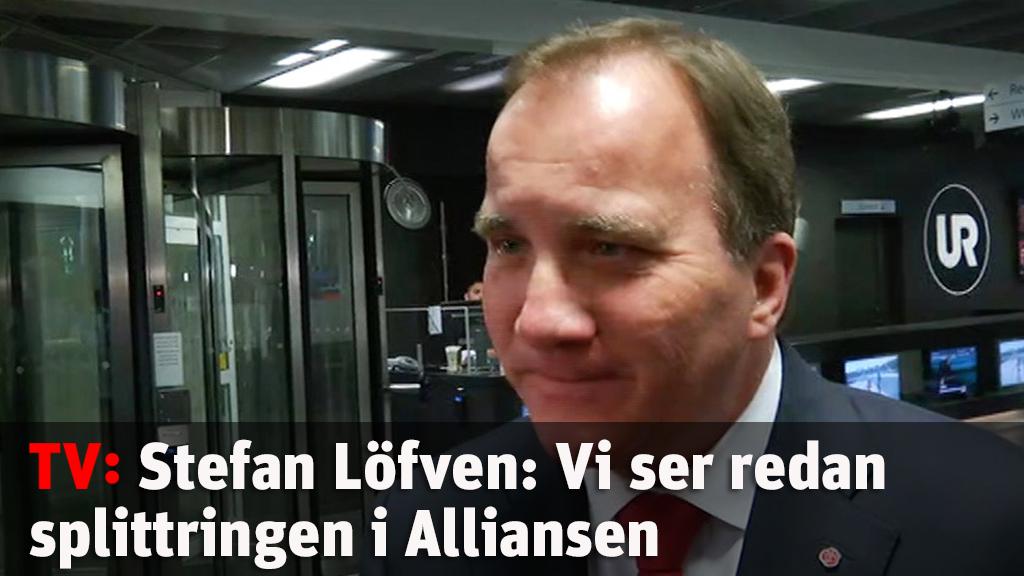 Löfven: "Vi ser redan splittringen i Alliansen"