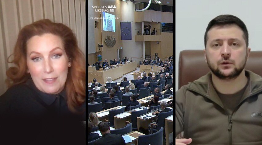 Retorikexperten om Zelenskyj's tal: ”Smärtsamt och tydligt”