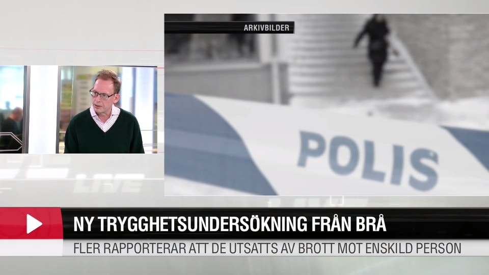 Oisín Cantwell kommenterar trygghetsundersökning från BRÅ