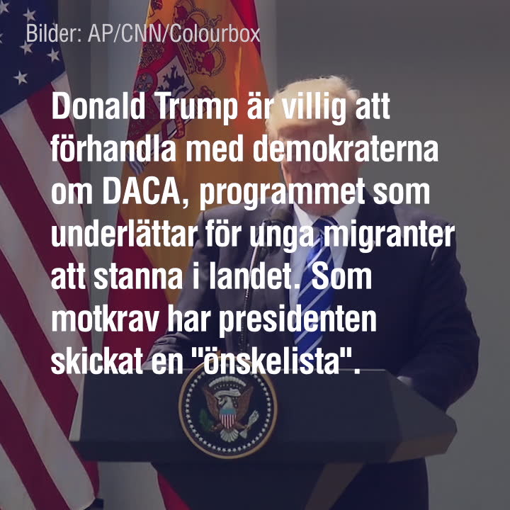 Trumps krav till demokraterna: "Muren ska byggas"