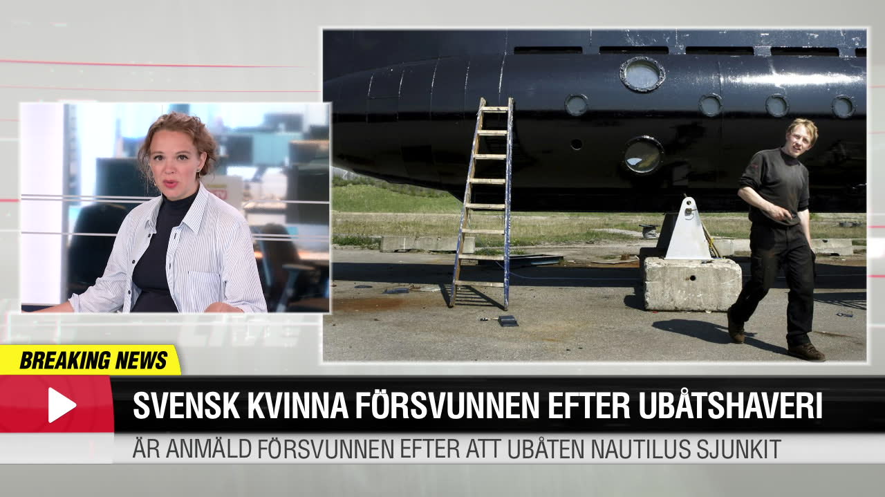 Svensk kvinna försvunnen efter ubåtshaveri