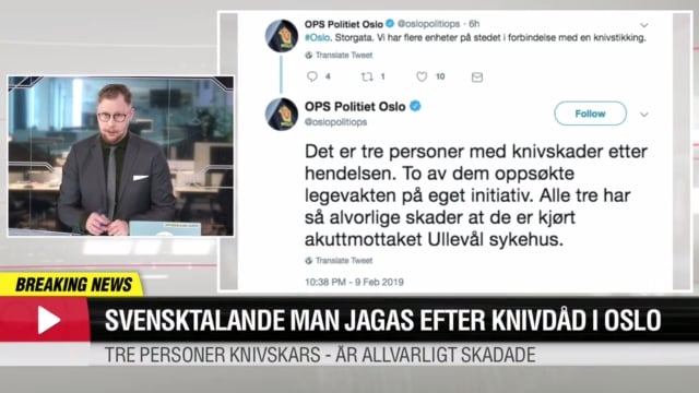 Norsk polis jagar svensktalande