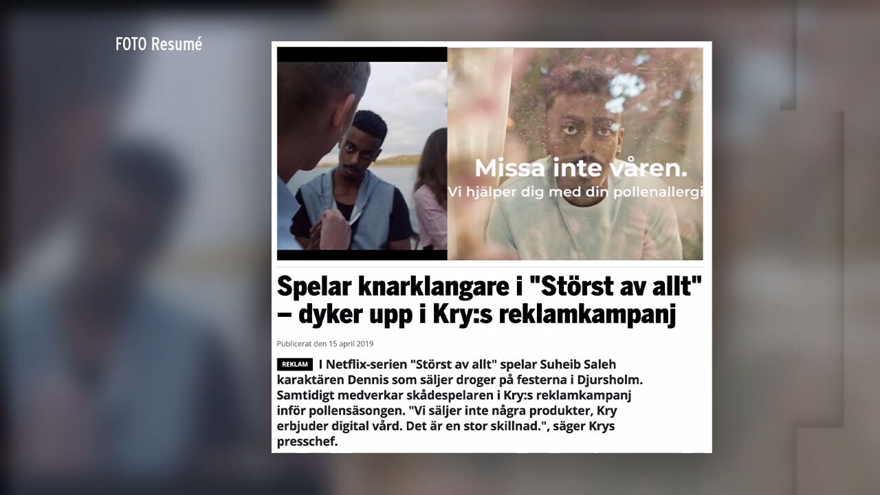 Spelar knarklangare - och gör reklam för läkartjänst