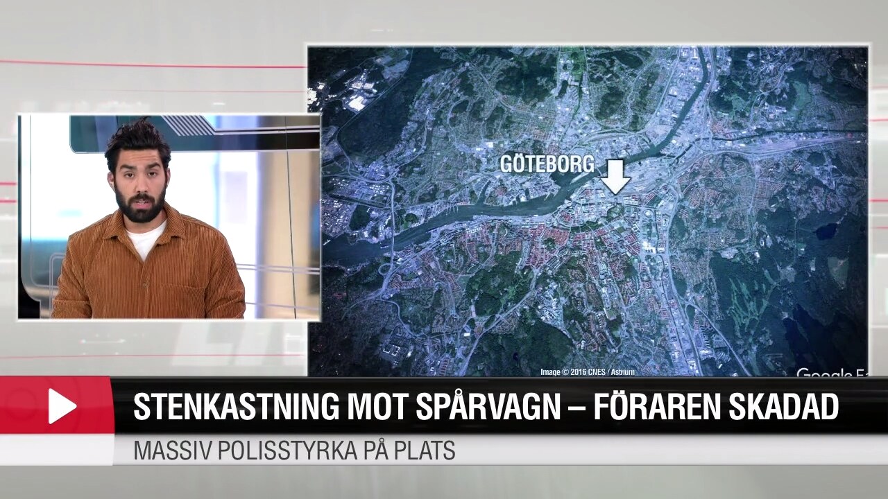 Stenkastning mot spårvagnsförare i Göteborg