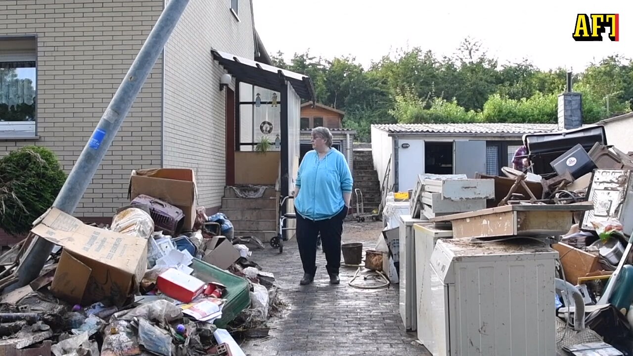 Tyska Claudia om översvämningarna: "Vattnet var förödande starkt"