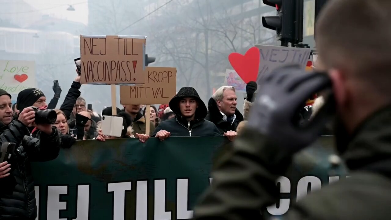 Demonstrant:”Det finns ingen pandemi”