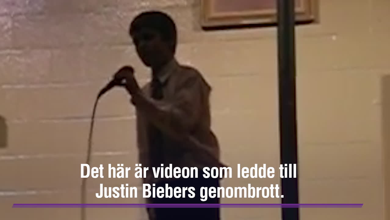 Se videon som skapade världsstjärnan Justin Bieber