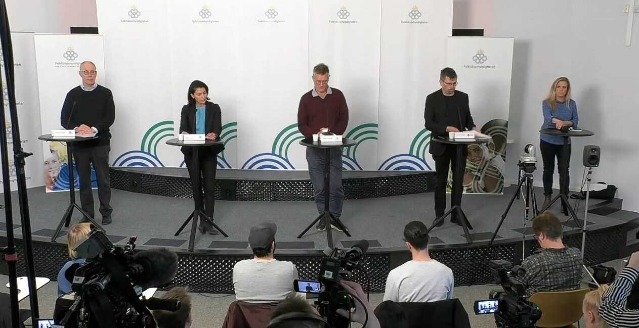 Myndigheterna pressträff om covid-19