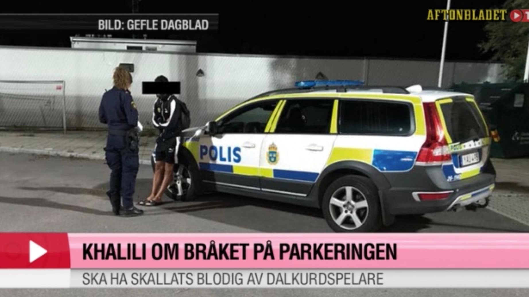 Khalili om bråket på parkeringen