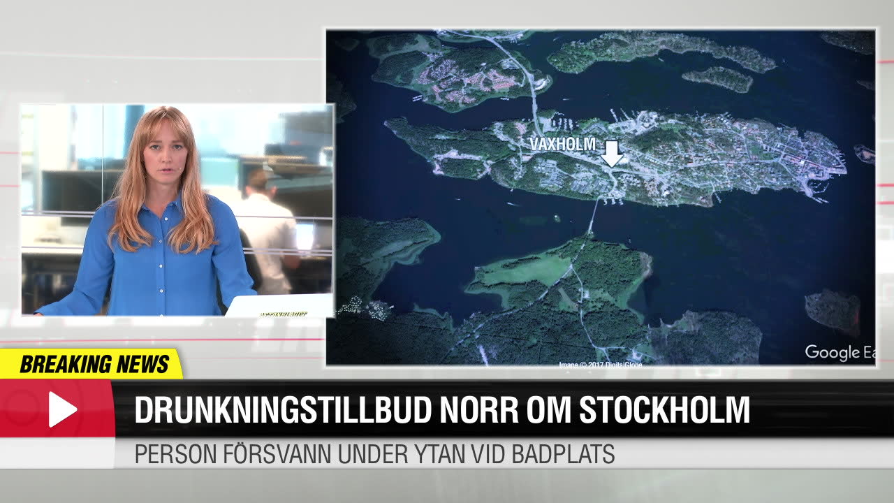 Drunkningstillbud norr om Stockholm