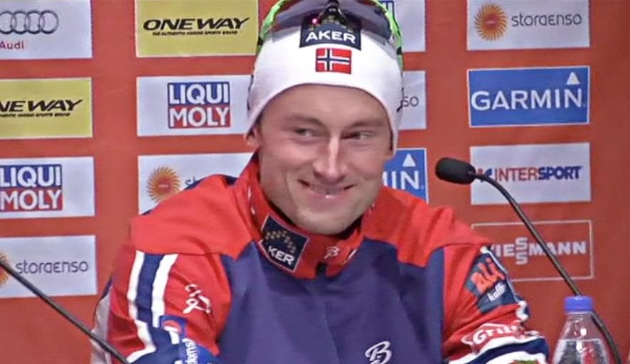 Northug får fråga om Stina Nilsson – oväntat svar