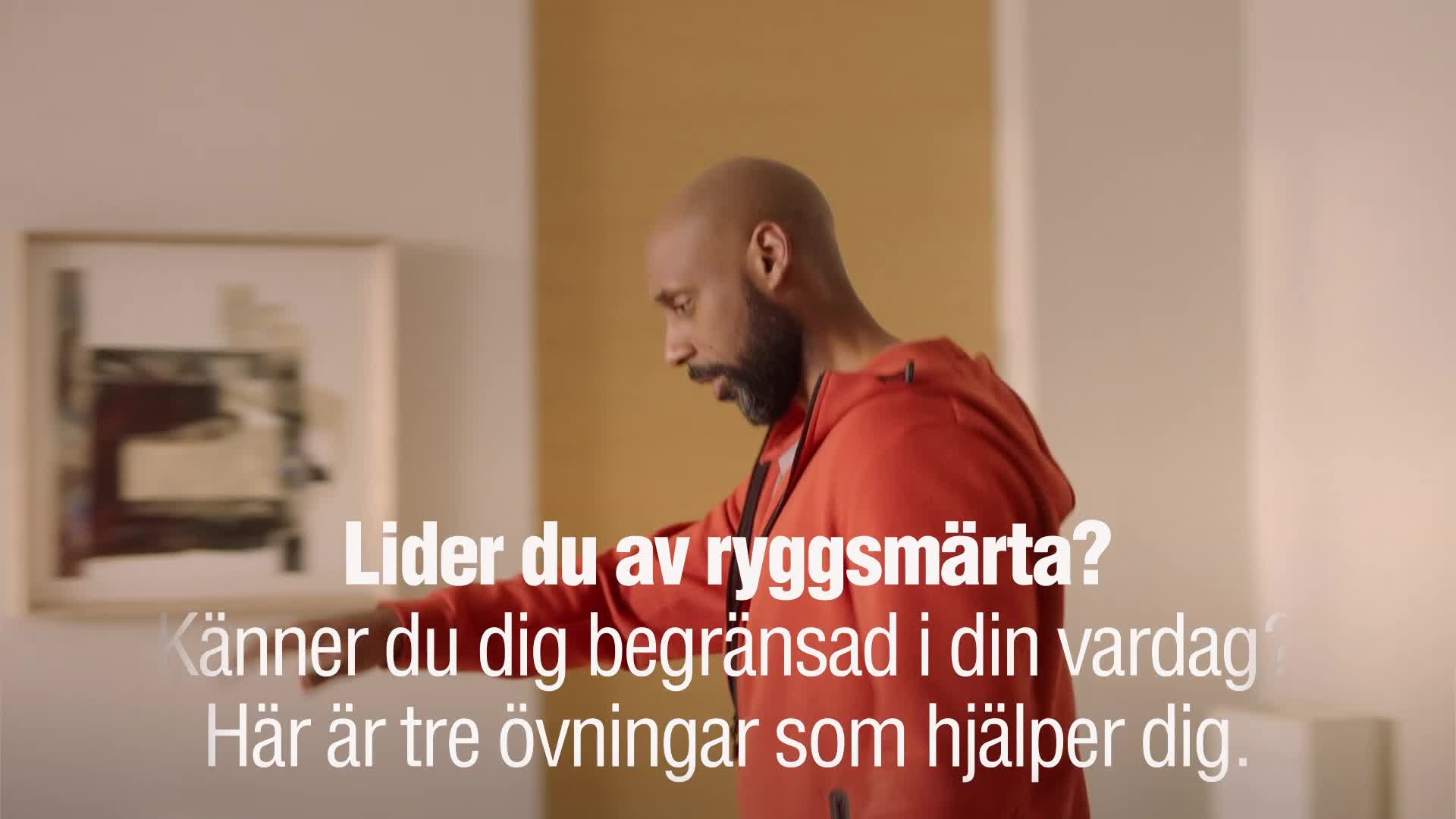 Lindra ryggsmärtan med dessa övningar
