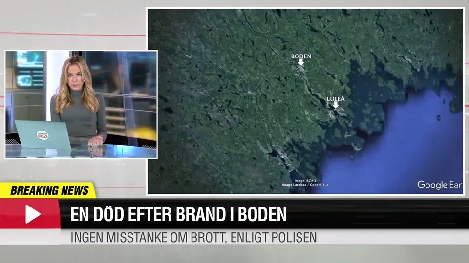 En död efter brand i Boden